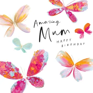 Butterflies Mum Birthday Card