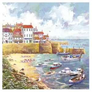 Coastal Village Greeting Card