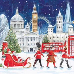 Snowy London Christmas Advent Card