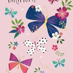 Butterflies Birthday Card