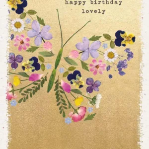 Floral Butterfly Birthday Card