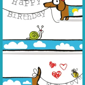 Party Pup Grandson Birthday Card