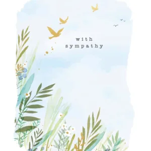 Flowers and Leaves Sympathy Card