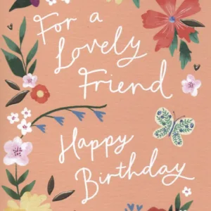 Tropical Floral Friend Birthday Card