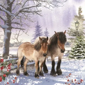 Snowy Paddock - Personalised Christmas Card