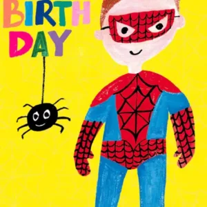 Spiderman Birthday Card