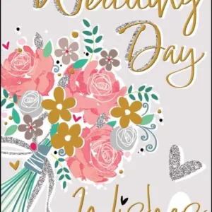 Flower Bouquet Wedding Card