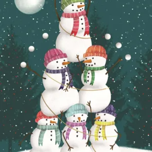 Snowman Tree - Personalised Christmas Card