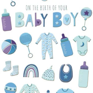Blue New Baby Boy Card