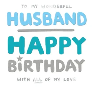 Wonderful Husband Birthday Card