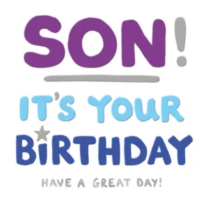 Great Day Son Birthday Card